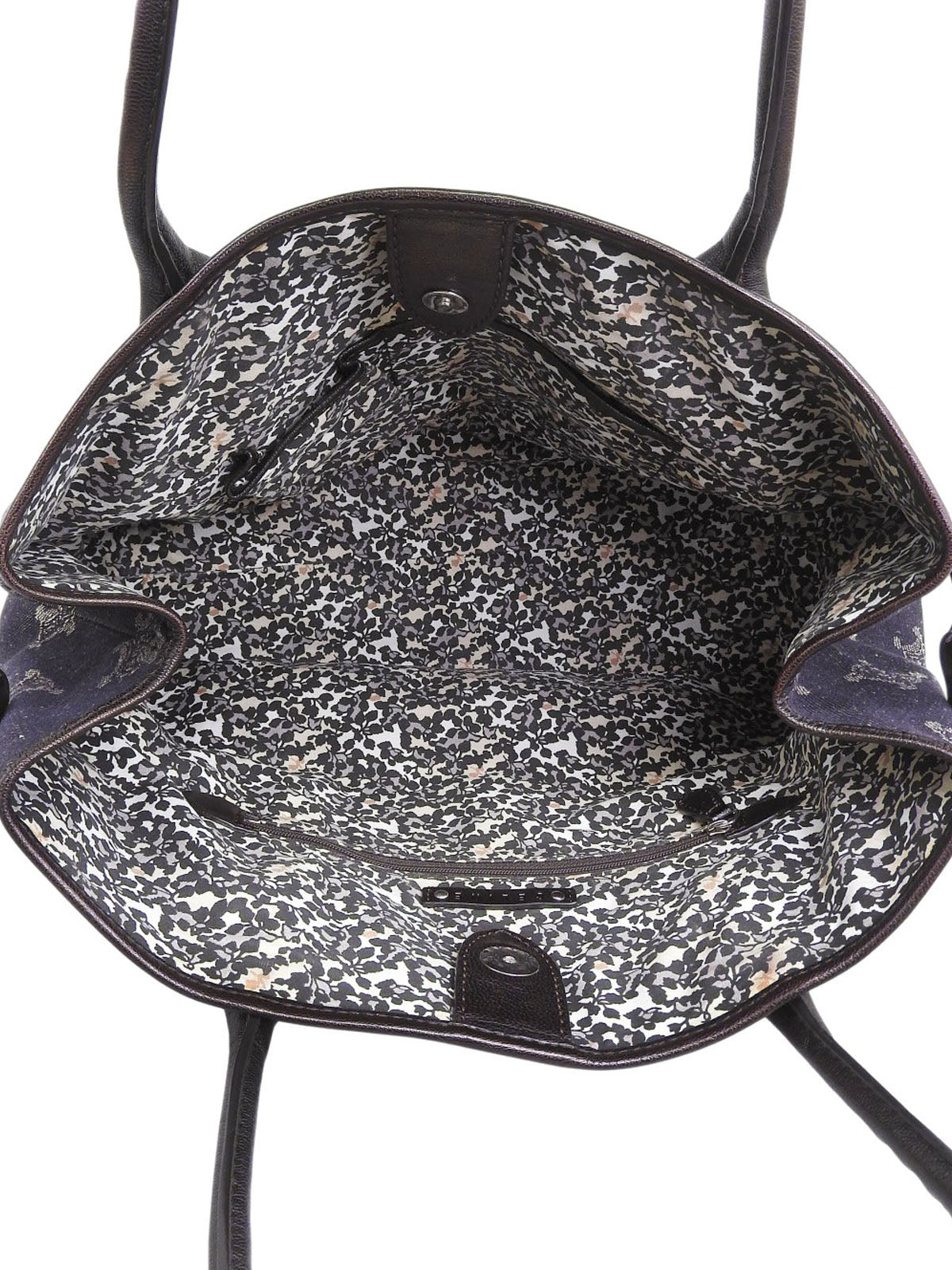 デニムマカダムパターントートバッグ インディゴ