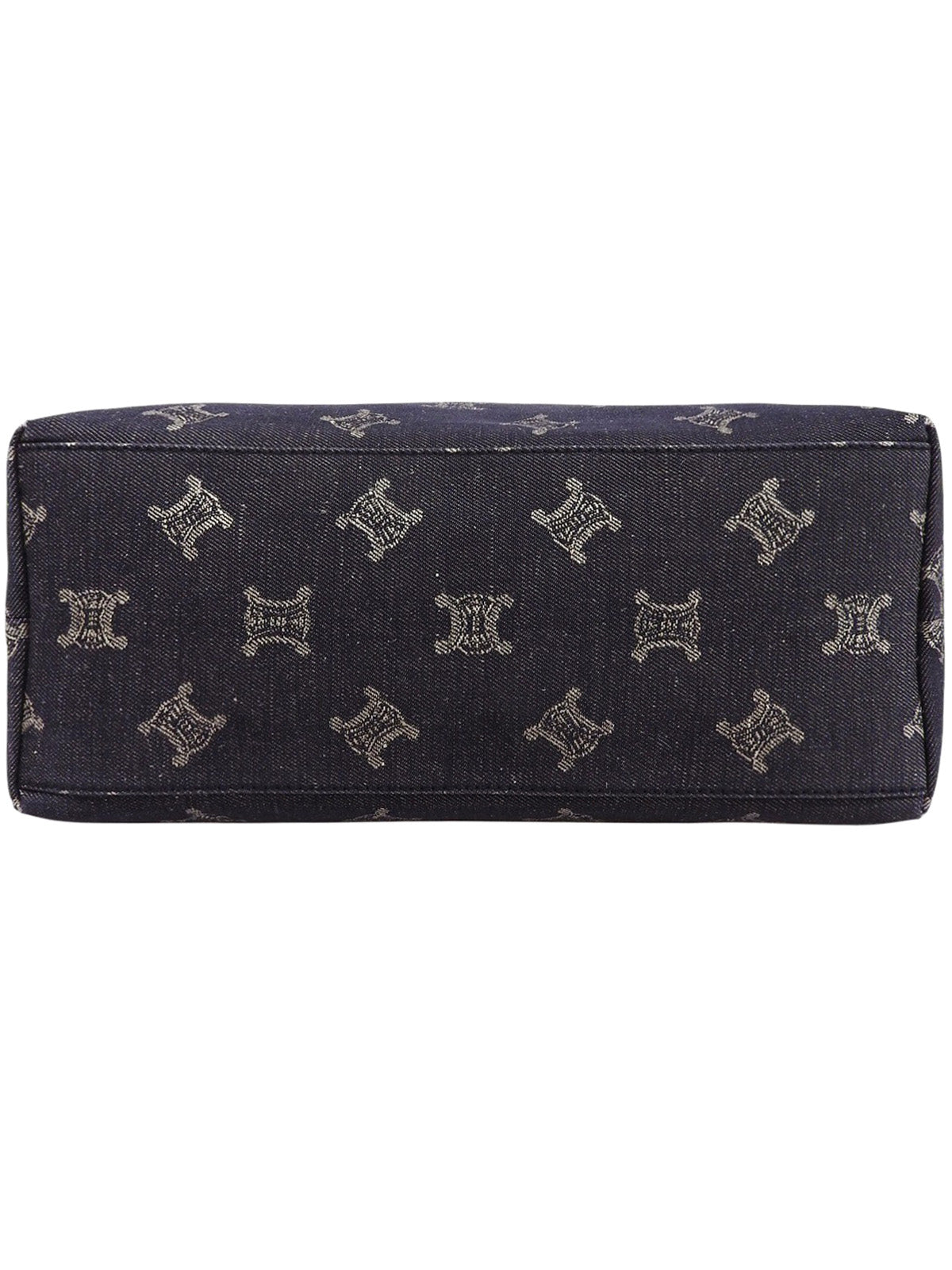 デニムマカダムパターントートバッグ インディゴ