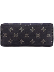 デニムマカダムパターントートバッグ インディゴ