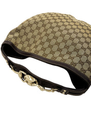 キャンバスGGパターンハンドバッグ ブラウン