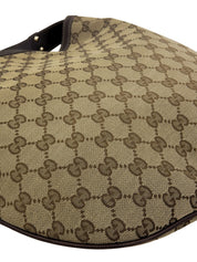 キャンバスGGパターンハンドバッグ ブラウン