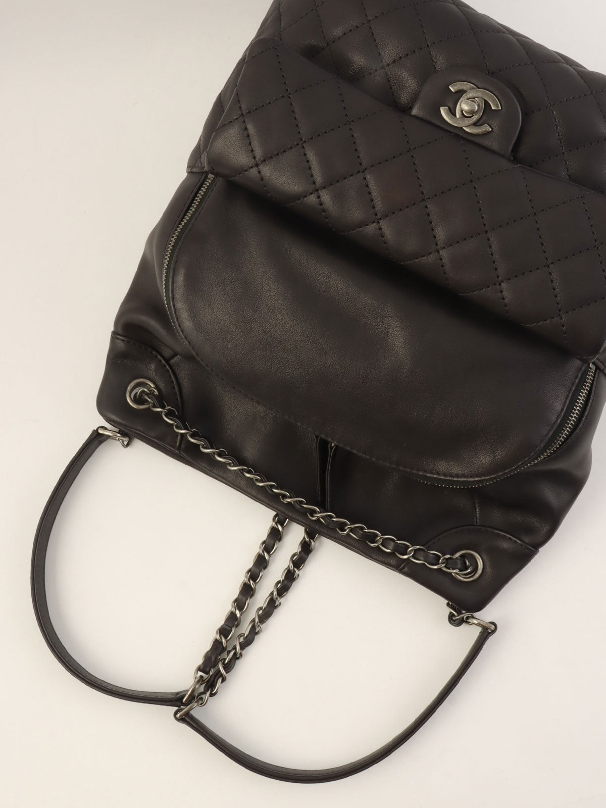 2015 Matelasse Stitch CC Turnlock Backpack in Black