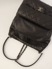 2015 Matelasse Stitch CC Turnlock Backpack in Black