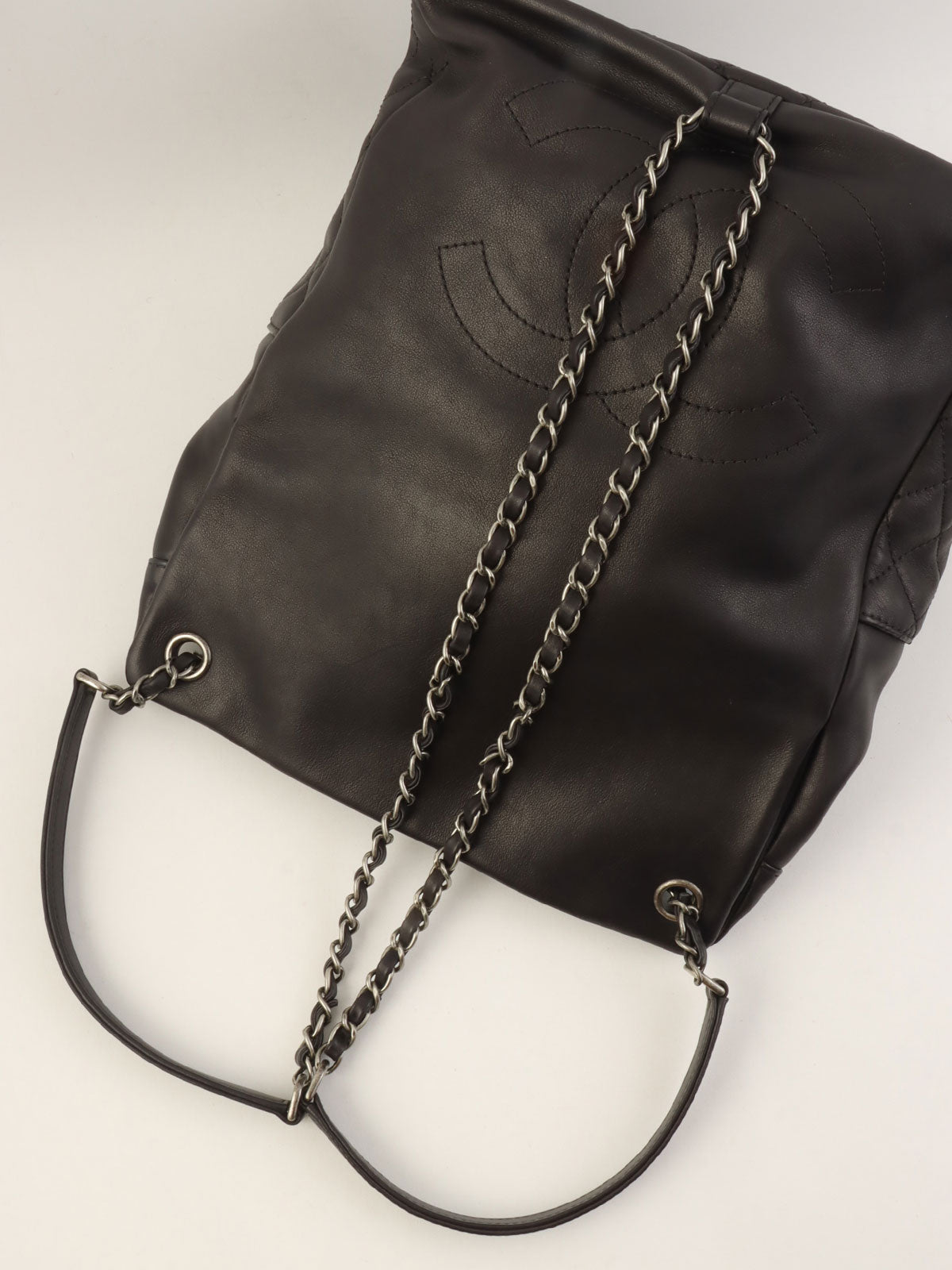 2015 Matelasse Stitch CC Turnlock Backpack in Black