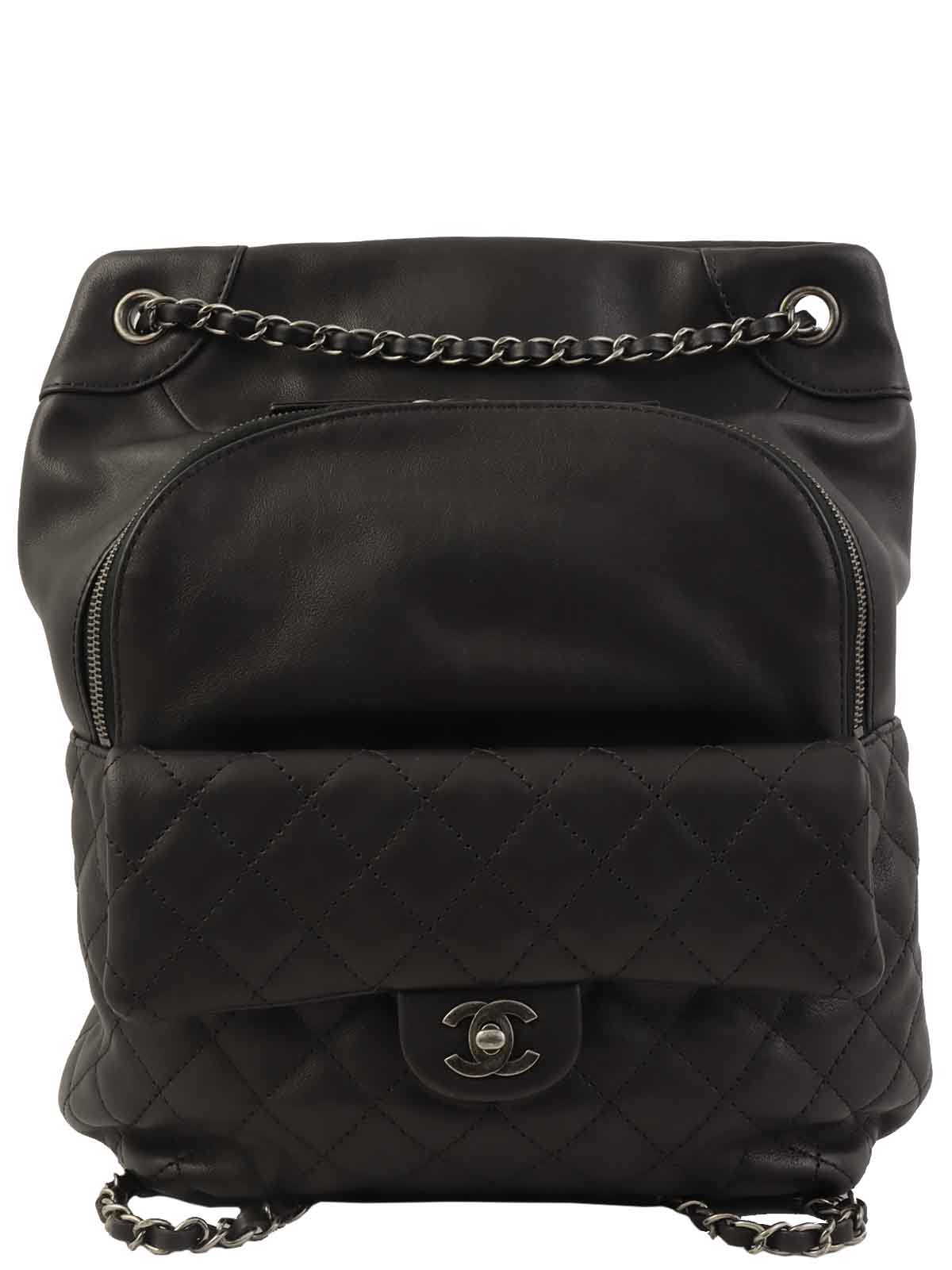 2015 Matelasse Stitch CC Turnlock Backpack in Black