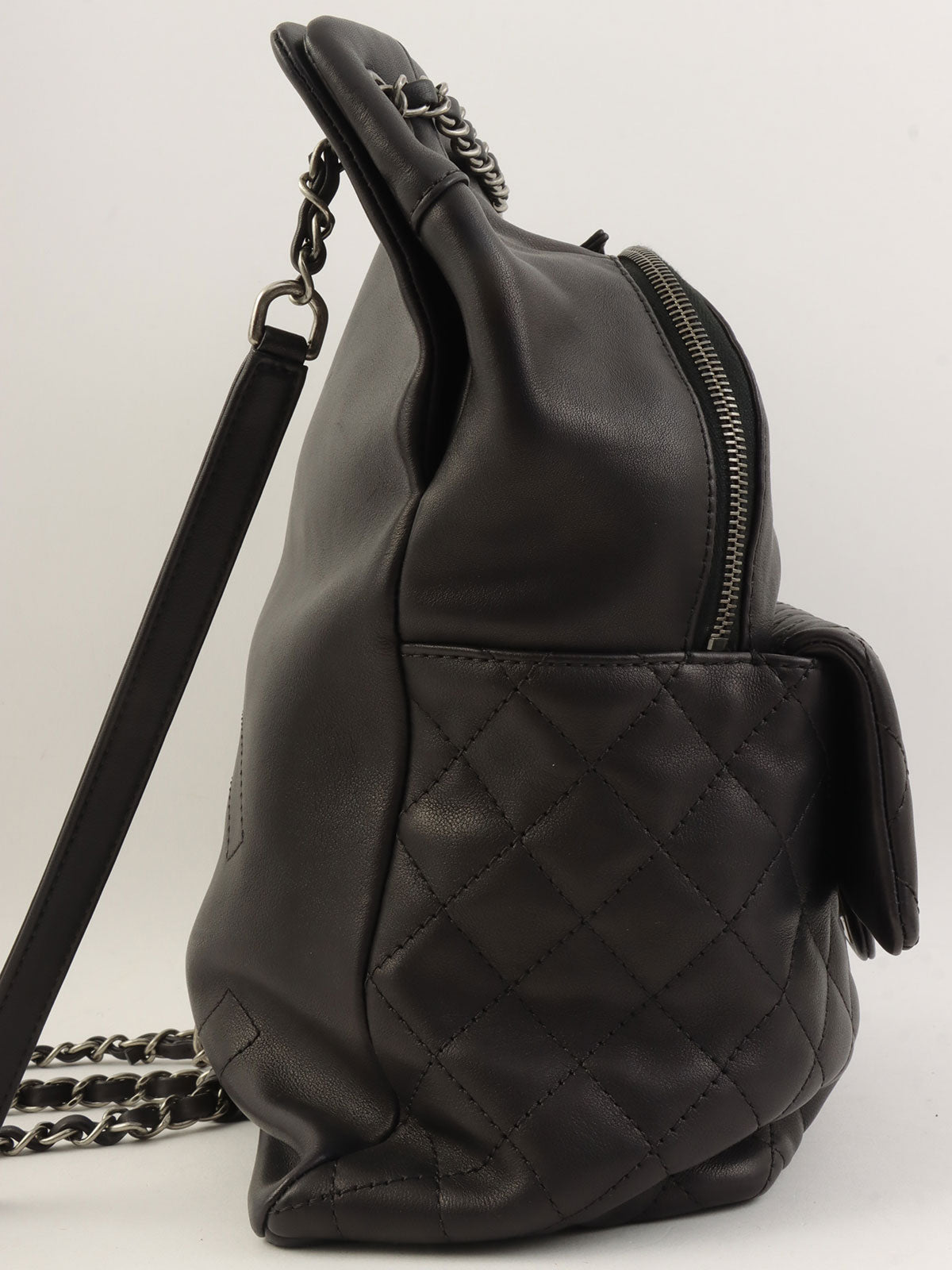 2015款黑色Matelasse Stitch CC Turnlock双肩包