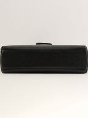 1998 Caviar Skin CC Mark Plate Shoulder Bag Black