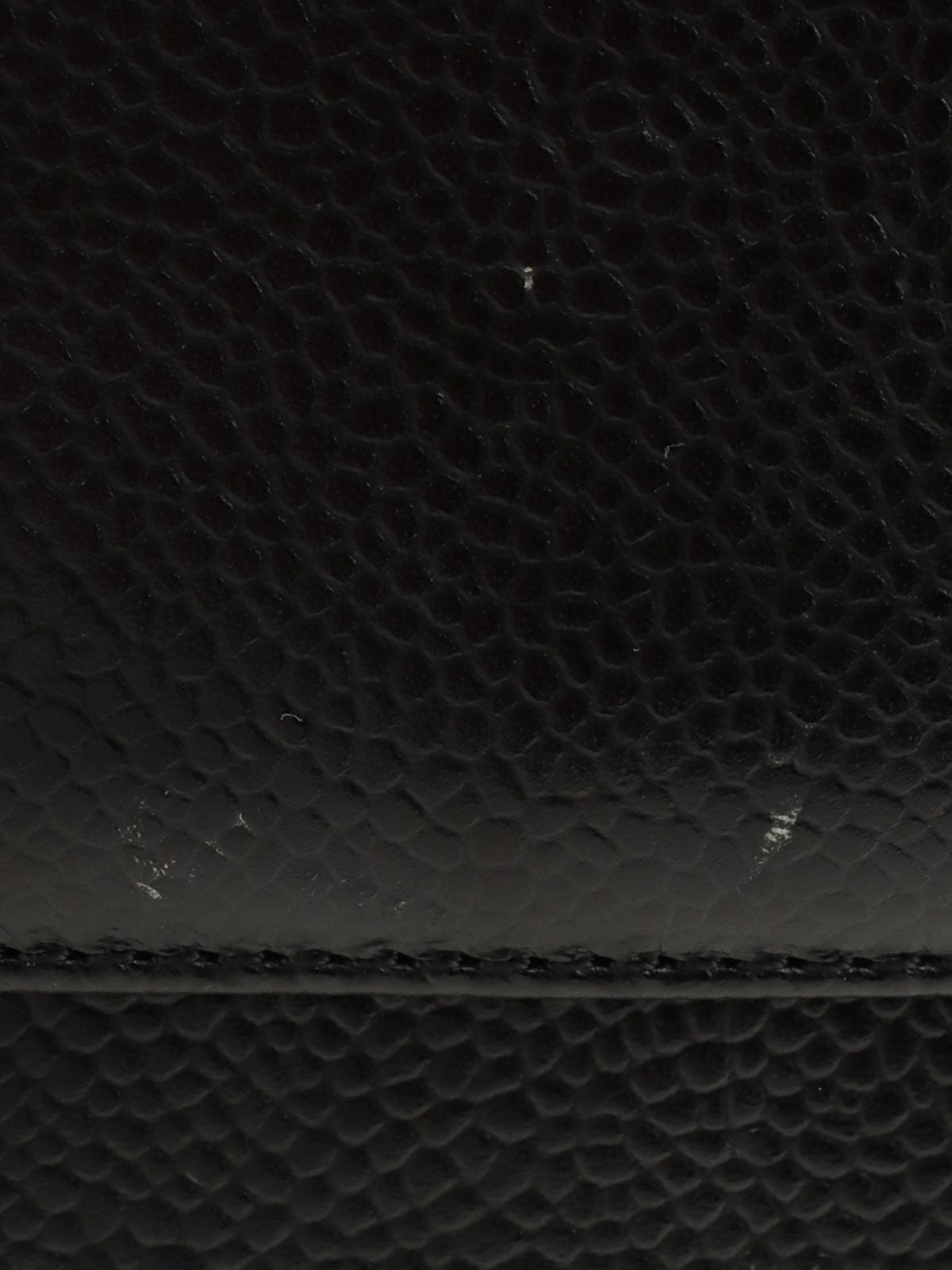 1998 Caviar Skin CC Mark Plate Shoulder Bag Black