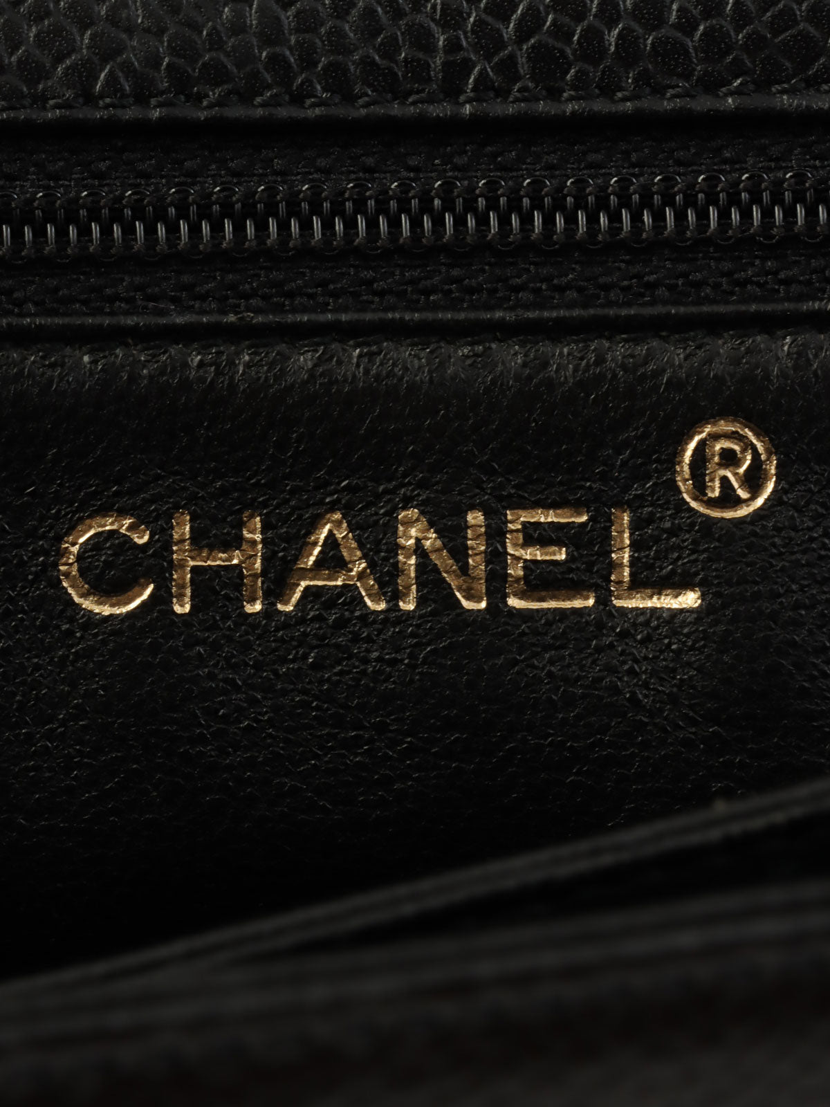 1998年鱼子酱皮CC标志牌单肩包 黑色