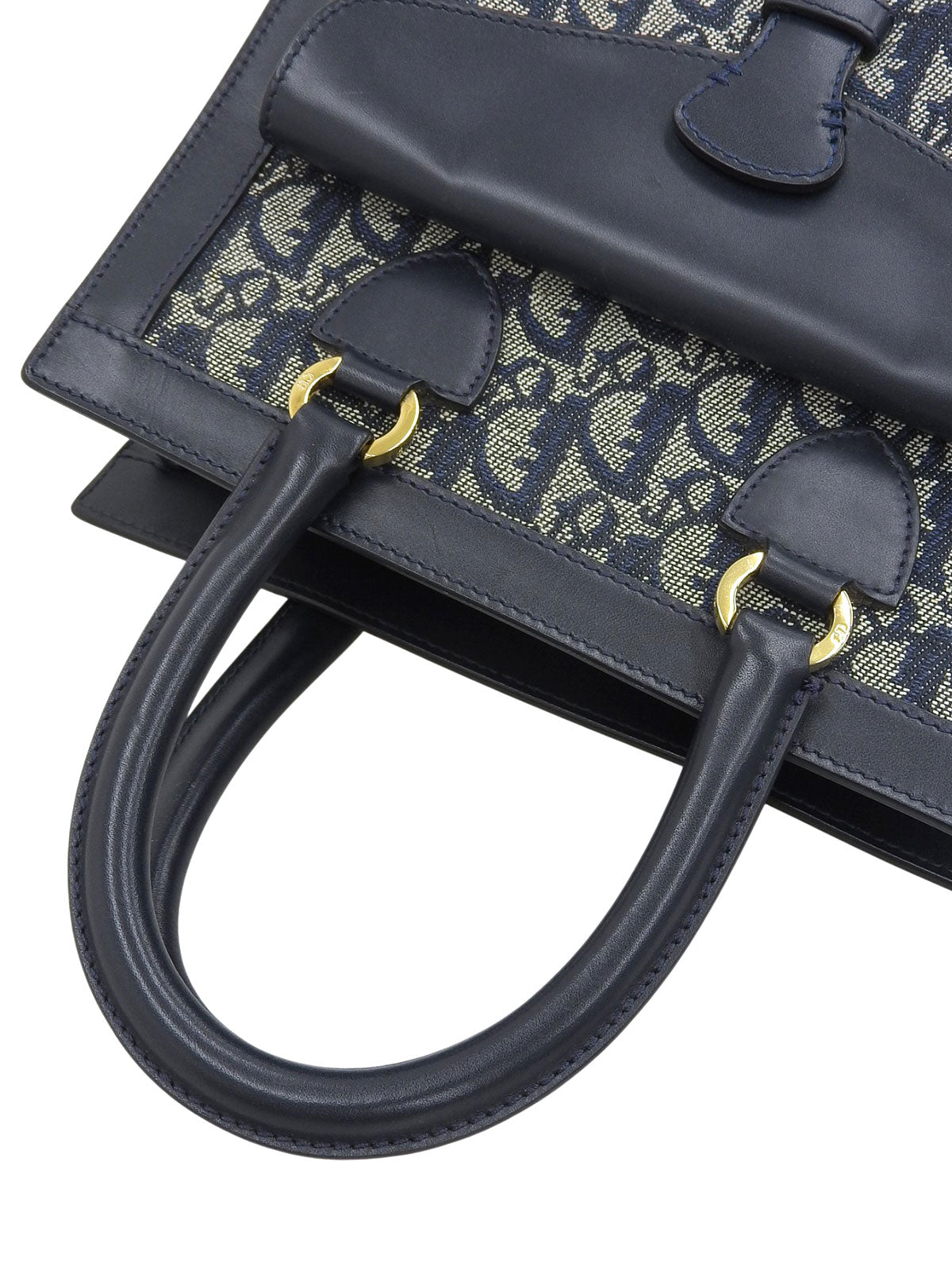Trotter Pattern Handbag Navy