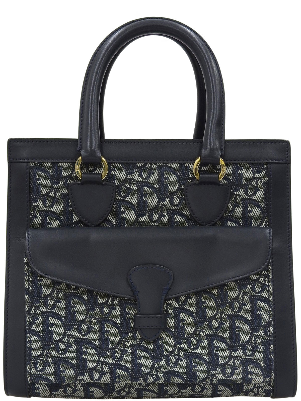 Trotter Pattern Handbag Navy