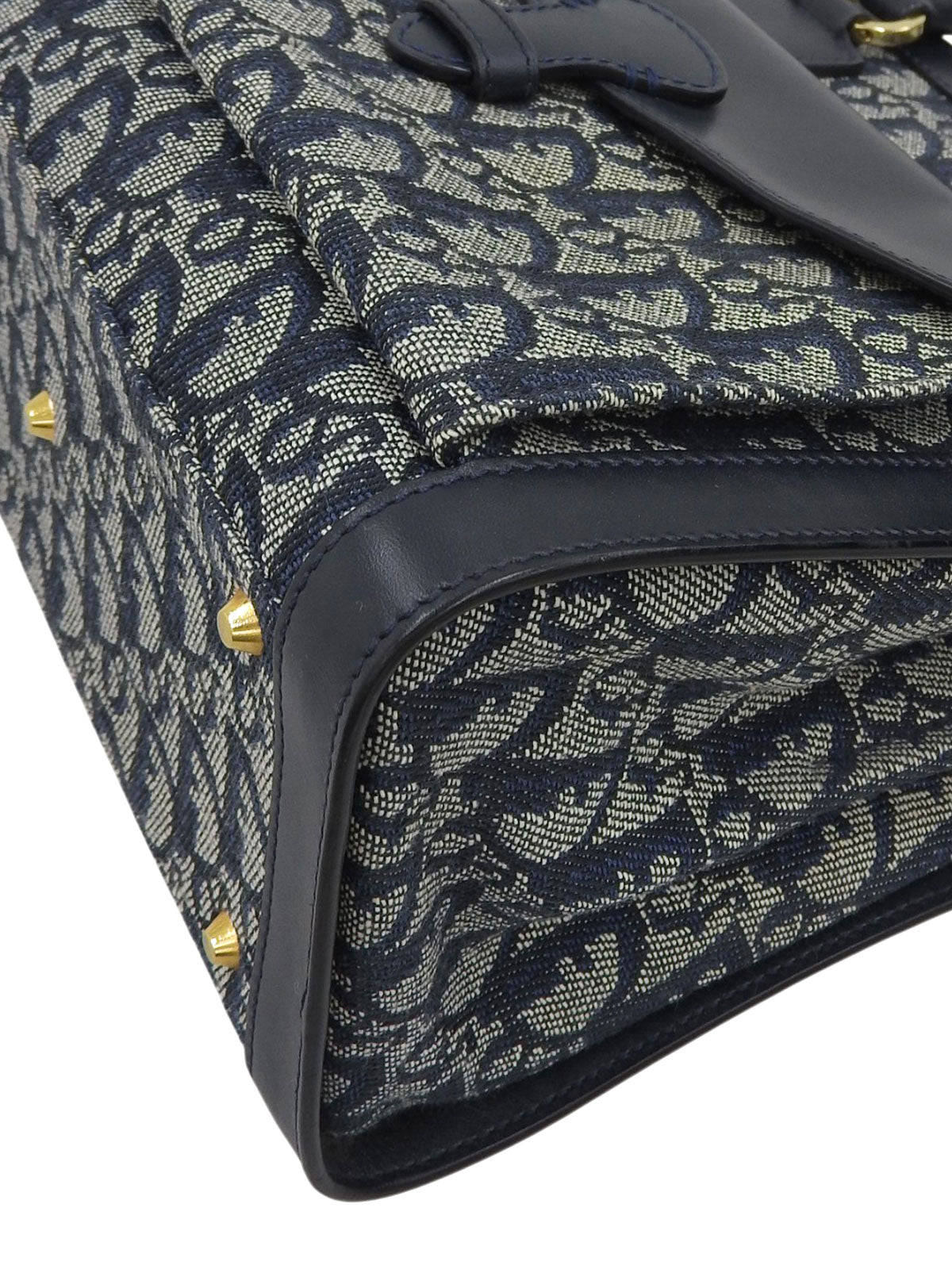 Trotter Pattern Handbag Navy