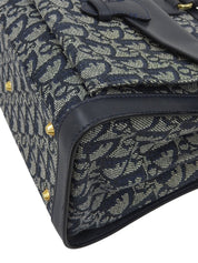 Trotter Pattern Handbag Navy