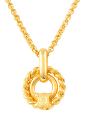 ラウンドマカダムプレートネックレス ゴールド