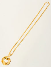 ラウンドマカダムプレートネックレス ゴールド