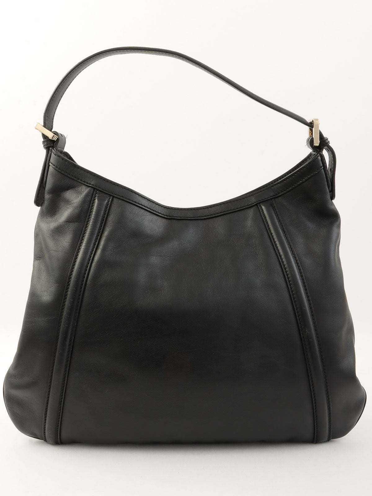 インターロッキングショルダーバッグ ブラック