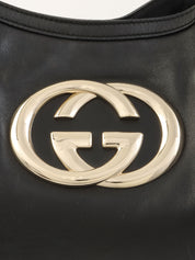 インターロッキングショルダーバッグ ブラック