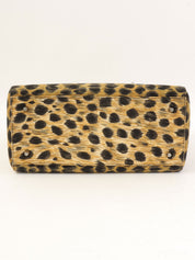 キャンバスレオパードパターンレディディオール2wayバッグ ブラウン/ブラック/クリア