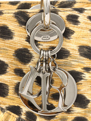 キャンバスレオパードパターンレディディオール2wayバッグ ブラウン/ブラック/クリア