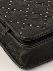 Studded Matelasse Stitch Chain Wallet, Black, circa 2014
