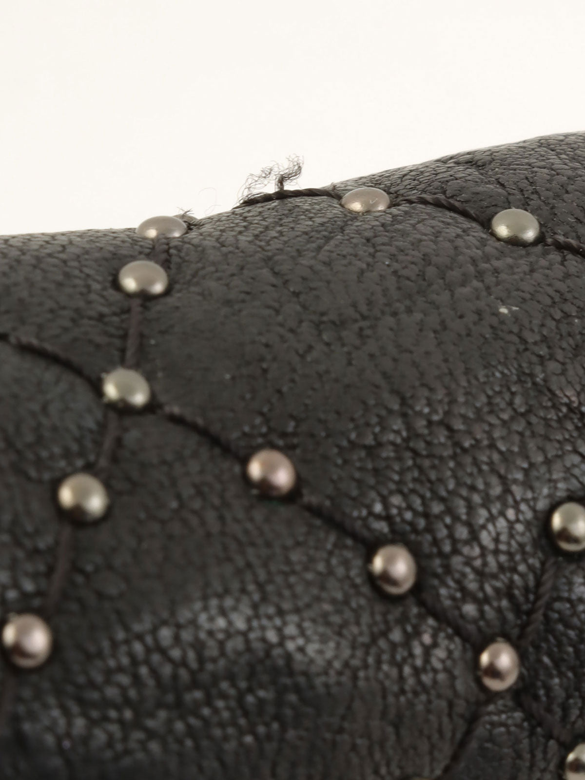 Studded Matelasse Stitch Chain Wallet, Black, circa 2014