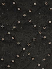 Studded Matelasse Stitch Chain Wallet, Black, circa 2014