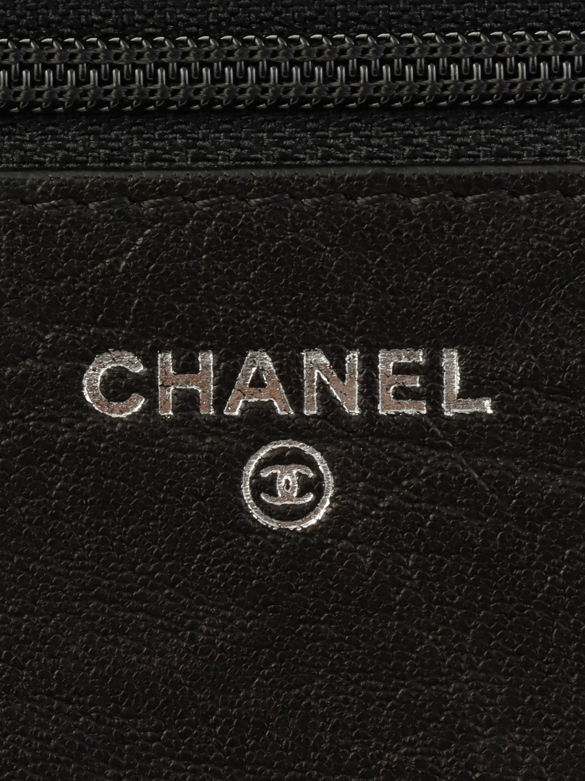 Studded Matelasse Stitch Chain Wallet, Black, circa 2014