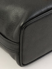 1992年頃製 キャビアスキンCCターンロック巾着ショルダーバッグ ブラック