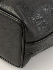 1992年頃製 キャビアスキンCCターンロック巾着ショルダーバッグ ブラック