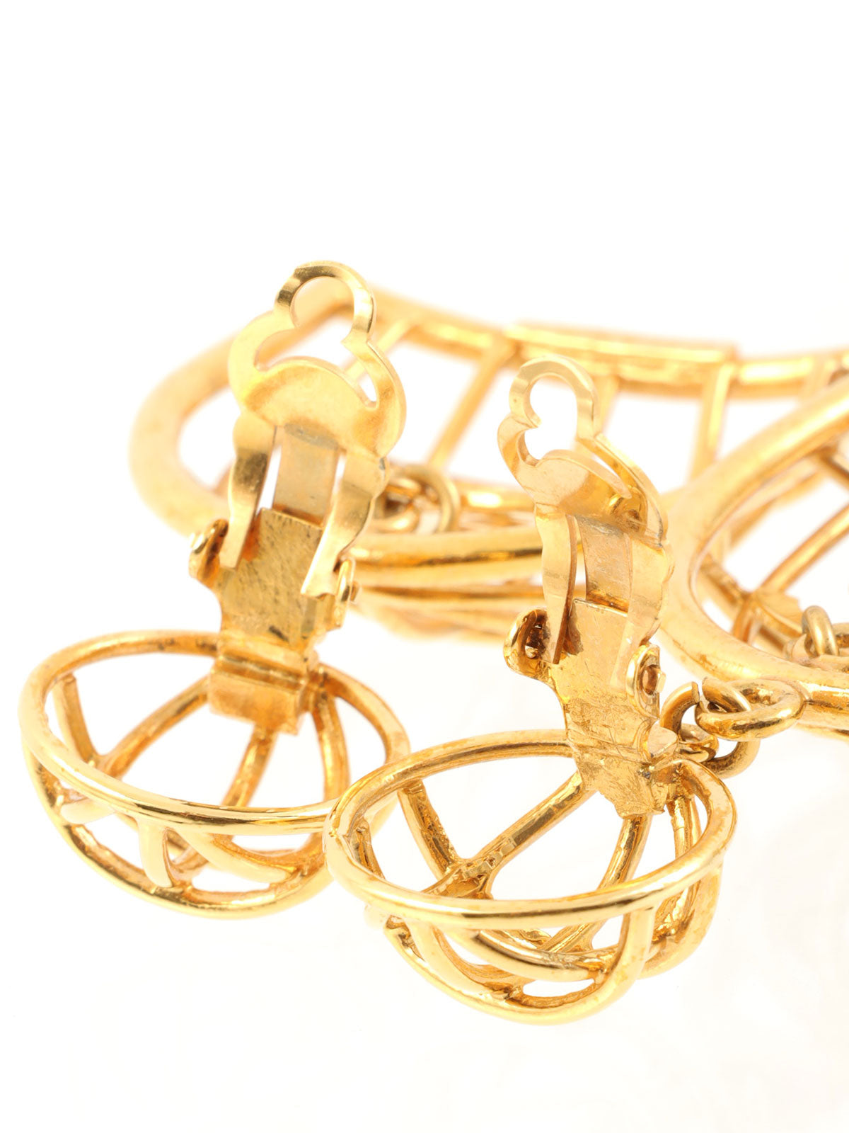 1993 Birdcage CC Mark Swing Earrings Gold