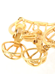 1993 Birdcage CC Mark Swing Earrings Gold