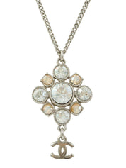 2012 CC Mark Design Rhinestone Necklace Silver
