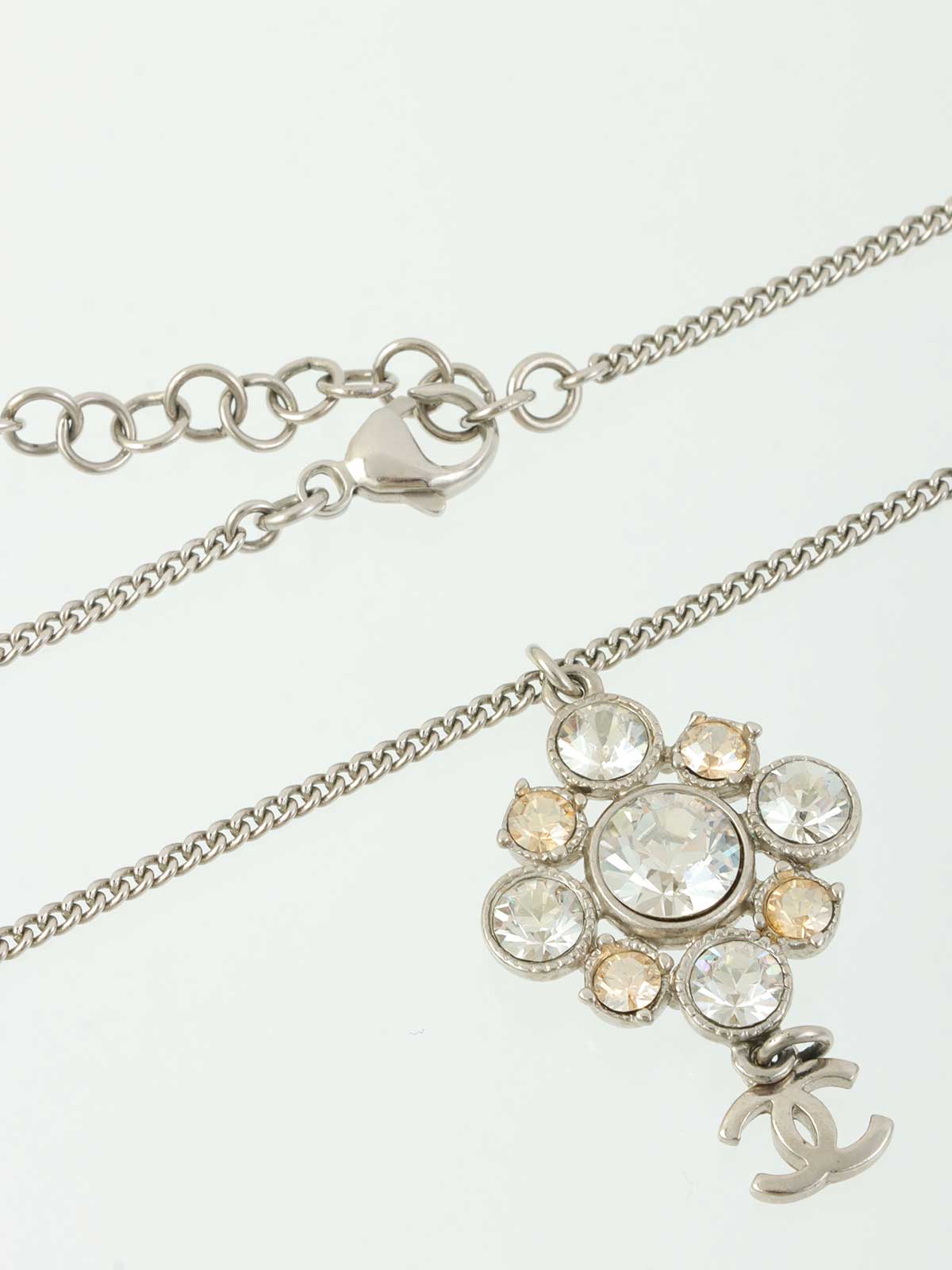 2012 CC Mark Design Rhinestone Necklace Silver