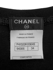 ロゴレースVネックハーフスリーブトップス ブラック