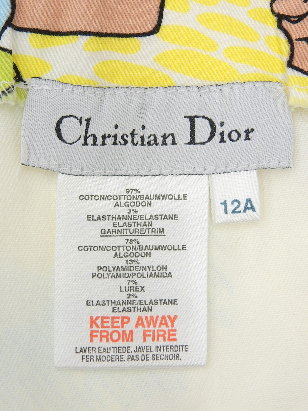 John Galliano 漫画印花连身裙，浅蓝色/多色