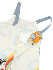 ジョンガリアーノコミックプリントサロペットスカート ライトブルー/マルチ