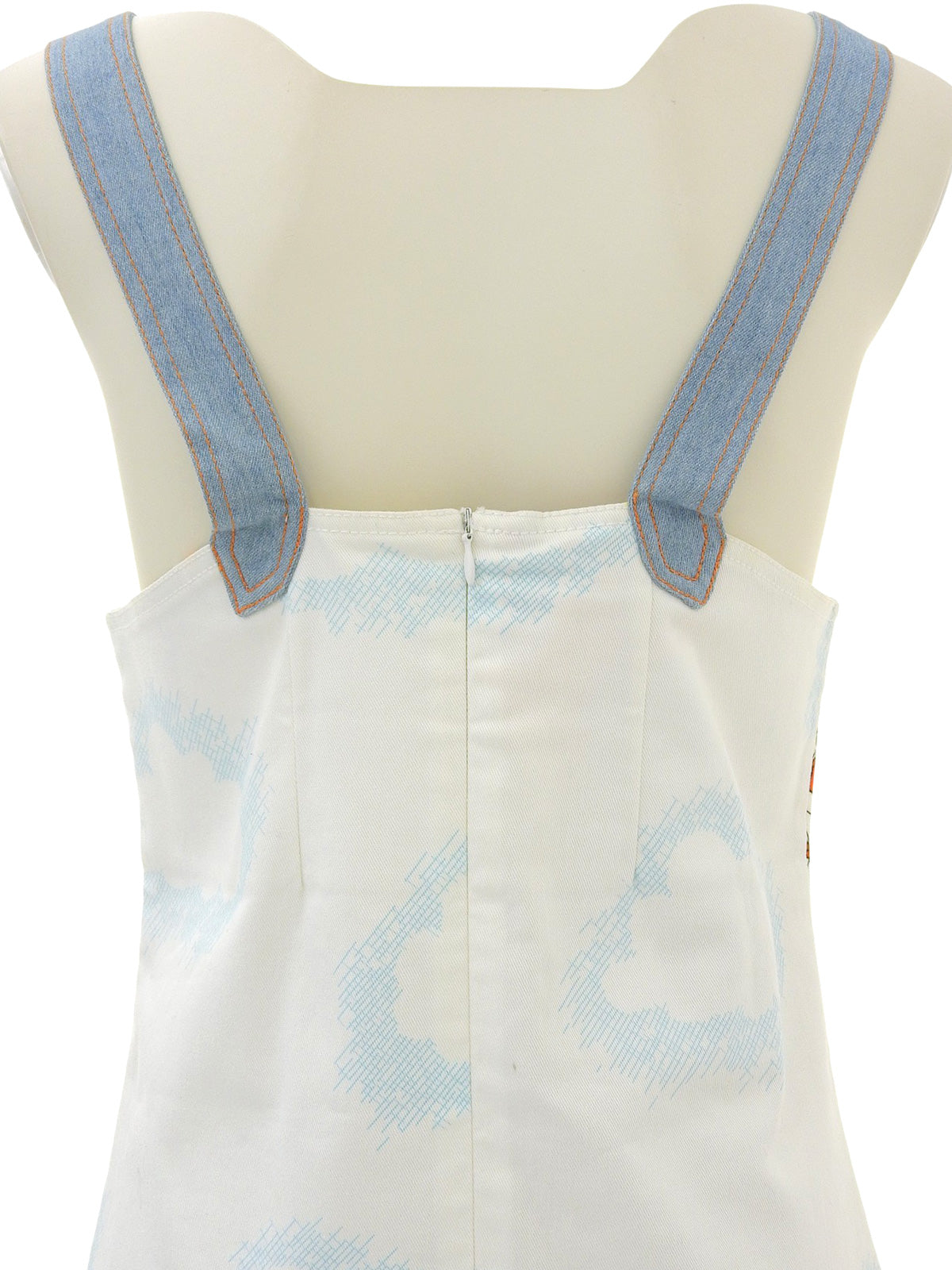 ジョンガリアーノコミックプリントサロペットスカート ライトブルー/マルチ