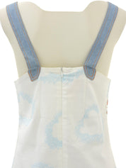 ジョンガリアーノコミックプリントサロペットスカート ライトブルー/マルチ