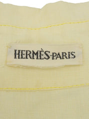 リネン長袖シャツ クリームイエロー