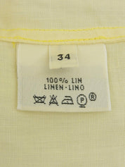 リネン長袖シャツ クリームイエロー