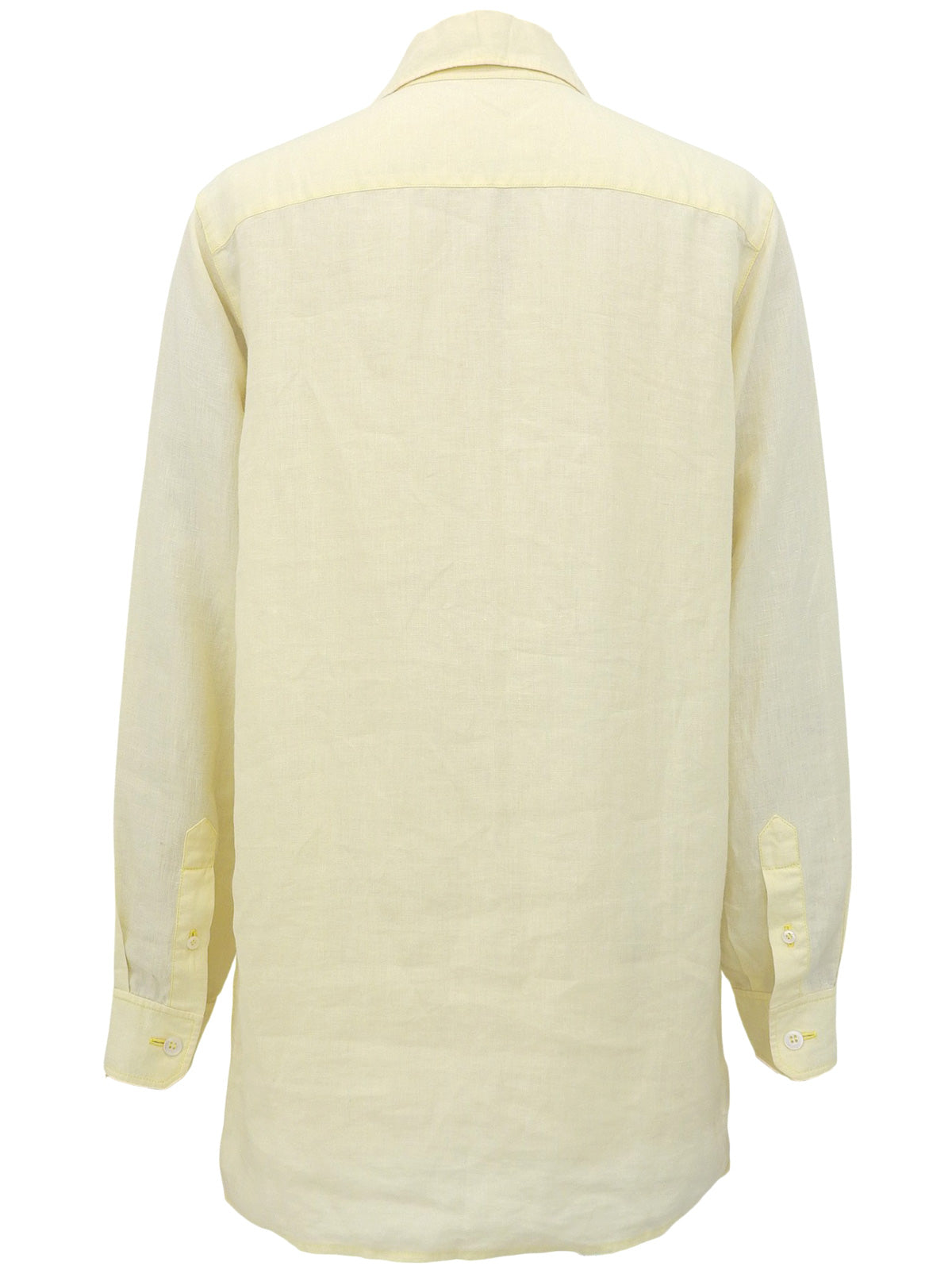リネン長袖シャツ クリームイエロー