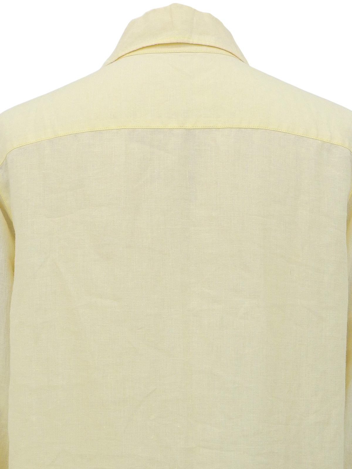リネン長袖シャツ クリームイエロー