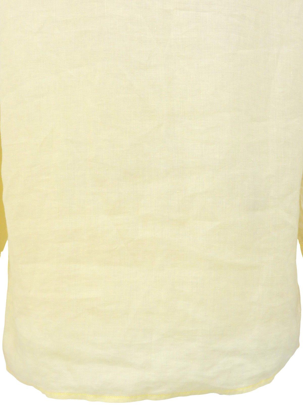 リネン長袖シャツ クリームイエロー