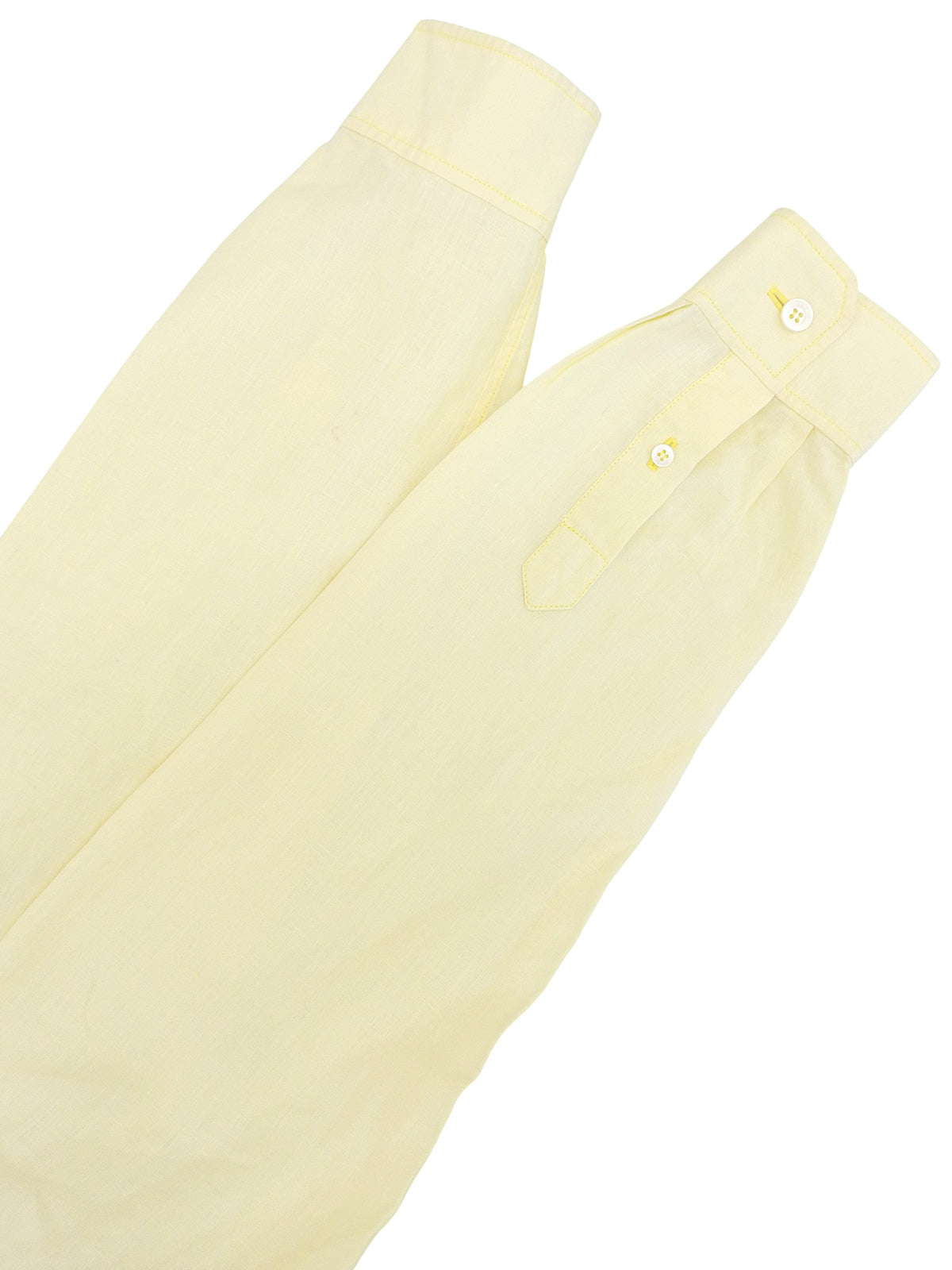 リネン長袖シャツ クリームイエロー