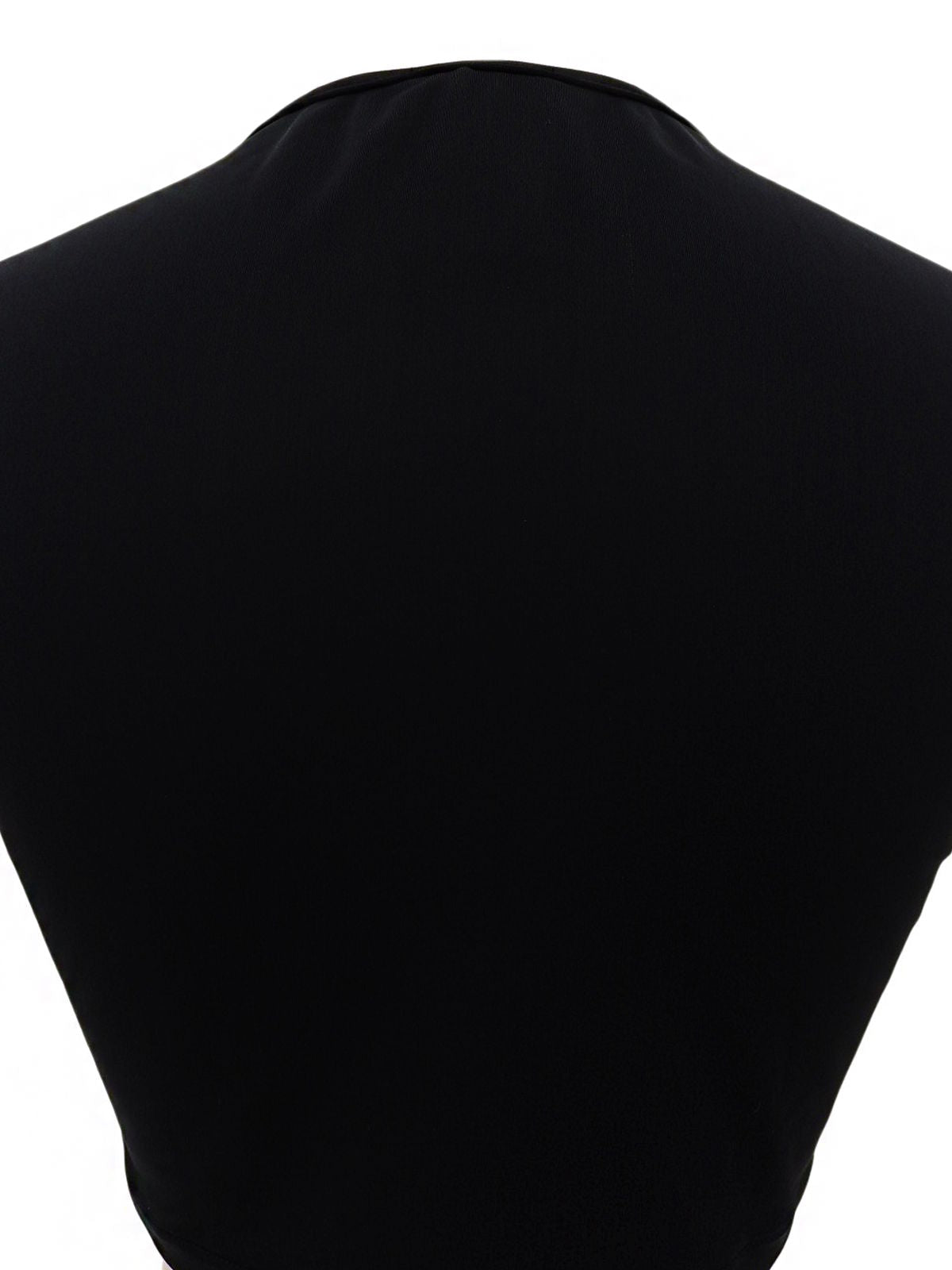 1995 CC mark embroidered cropped half sleeve shirt in black