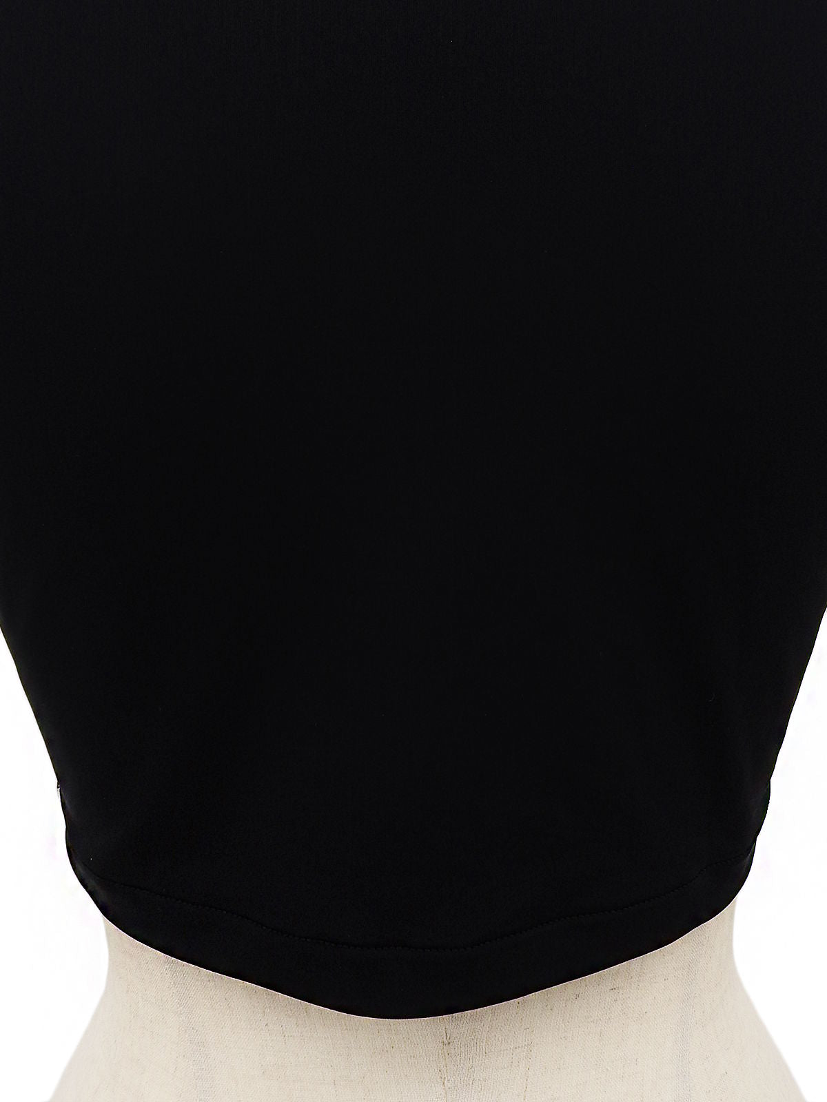 1995 CC mark embroidered cropped half sleeve shirt in black