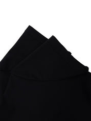 1995 CC mark embroidered cropped half sleeve shirt in black