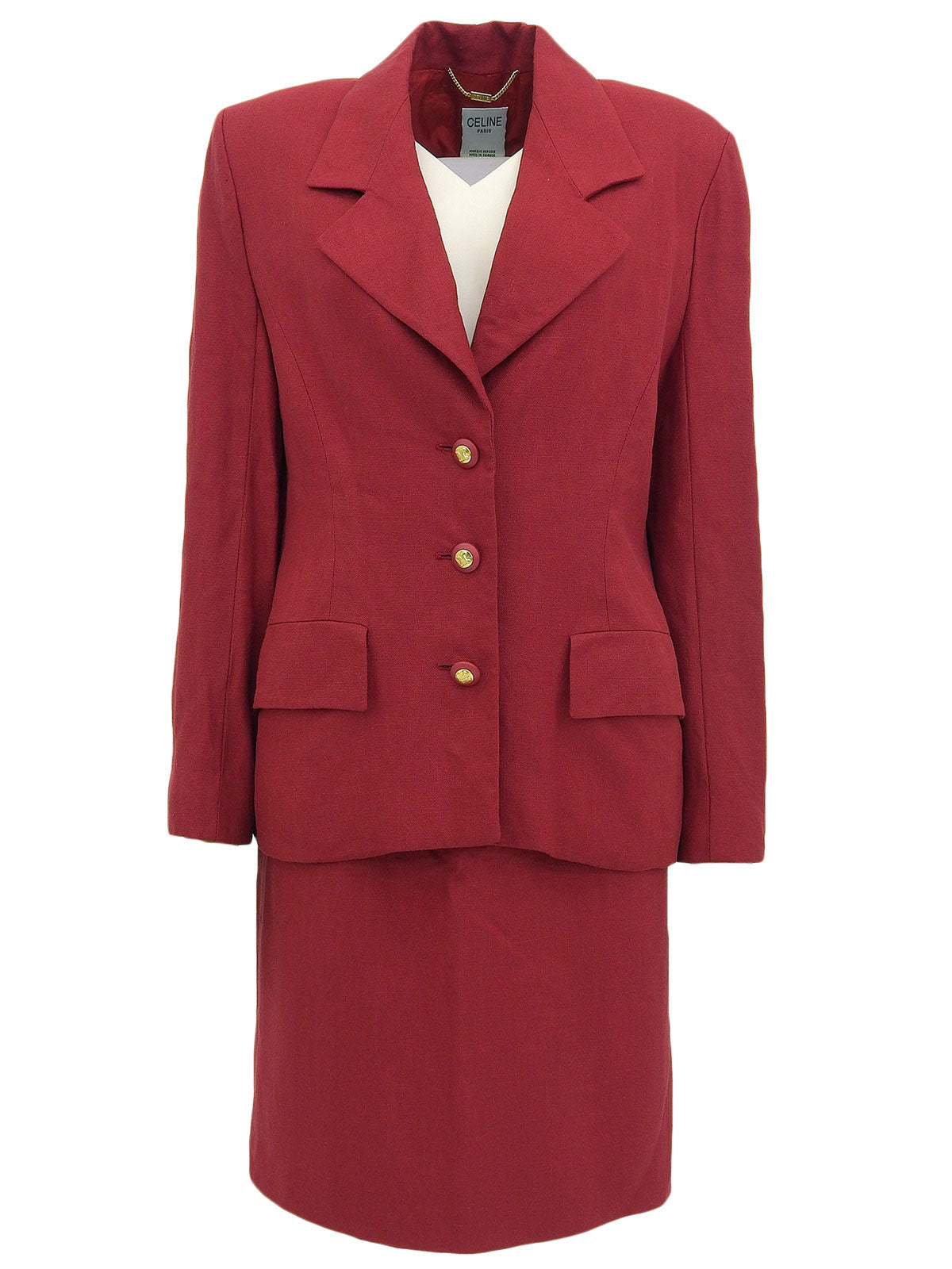 レーヨンロゴボタンセットアップ レッド