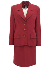 レーヨンロゴボタンセットアップ レッド