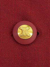 レーヨンロゴボタンセットアップ レッド